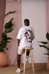 Flower SJ Square ss Tshirt 25206-WHIT