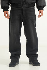 Baggy Sixth June Washed Denim Jeans 25749-BLAC