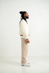 The Key Sixth June Varsity Jacket 25726-BEIG