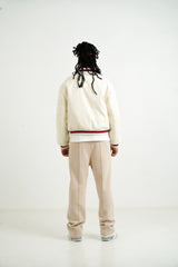 The Key Sixth June Varsity Jacket 25726-BEIG
