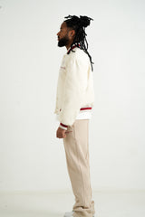 The Key Sixth June Varsity Jacket 25726-BEIG