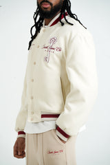 The Key Sixth June Varsity Jacket 25726-BEIG