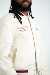 The Key Sixth June Varsity Jacket 25726-BEIG