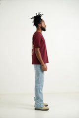 Maison Sixth June Print Tshirt 25718-BURG