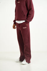 Vibes Never Lie Sixth June Retro Print Joggers 25876-BURG