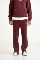 Vibes Never Lie Sixth June Retro Print Joggers 25876-BURG