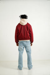 Sixth June Vegan Leather Varsity Jacket 25883-BURG