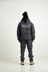 Denim Heart Pattern Sixth June Puffer 25713-DBLU