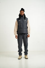 Denim Heart Pattern Sixth June Non Sleeve Puffer 25852-DBLU