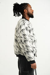Sixth June Houndstooth Graphic Bombers Jacket 25826-BLAC