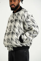 Sixth June Houndstooth Graphic Bombers Jacket 25826-BLAC