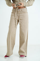 Sixth June Baggy Cowboy Denim Jeans 34647-SAND