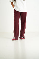 Vibes Never Lie Sixth June Retro Print Joggers 12945-BURG