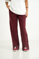 Vibes Never Lie Sixth June Retro Print Joggers 12945-BURG