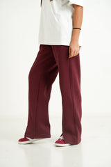 Vibes Never Lie Sixth June Retro Print Joggers 12945-BURG