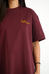 Never Stop Dreaming Sixth June Back Embroidery ss Tshirt 34753-BURG