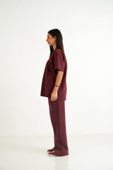Never Stop Dreaming Sixth June Back Embroidery ss Tshirt 34753-BURG