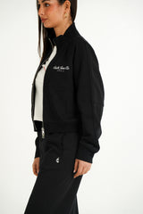 Never Stop Dreaming Sixth June Back Embroidery Zip Up Sweatshirt 34613-BLAC