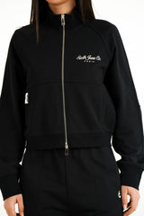 Never Stop Dreaming Sixth June Back Embroidery Zip Up Sweatshirt 34613-BLAC