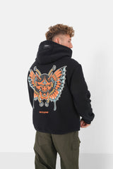 Print hoodie Black