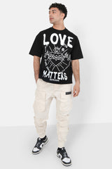 Love Matters print Tee 12434-BLAC