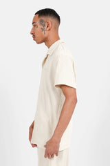 NEW PLISSE SS SHIRT 23696-BEIG