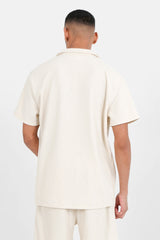 NEW PLISSE SS SHIRT 23696-BEIG