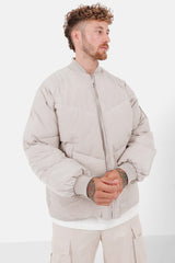 Short puffy puffer jacket Beige