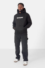 Hoodie fleece logo 25024-BLAC