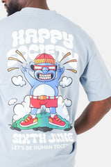 Happy print Tee 25180-LBLU