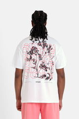 Flower SJ Square ss Tshirt 25206-WHIT