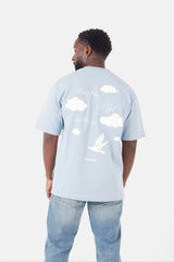 CLOUD PRINT SS TSHIRT 25207-LBLU