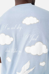 CLOUD PRINT SS TSHIRT 25207-LBLU