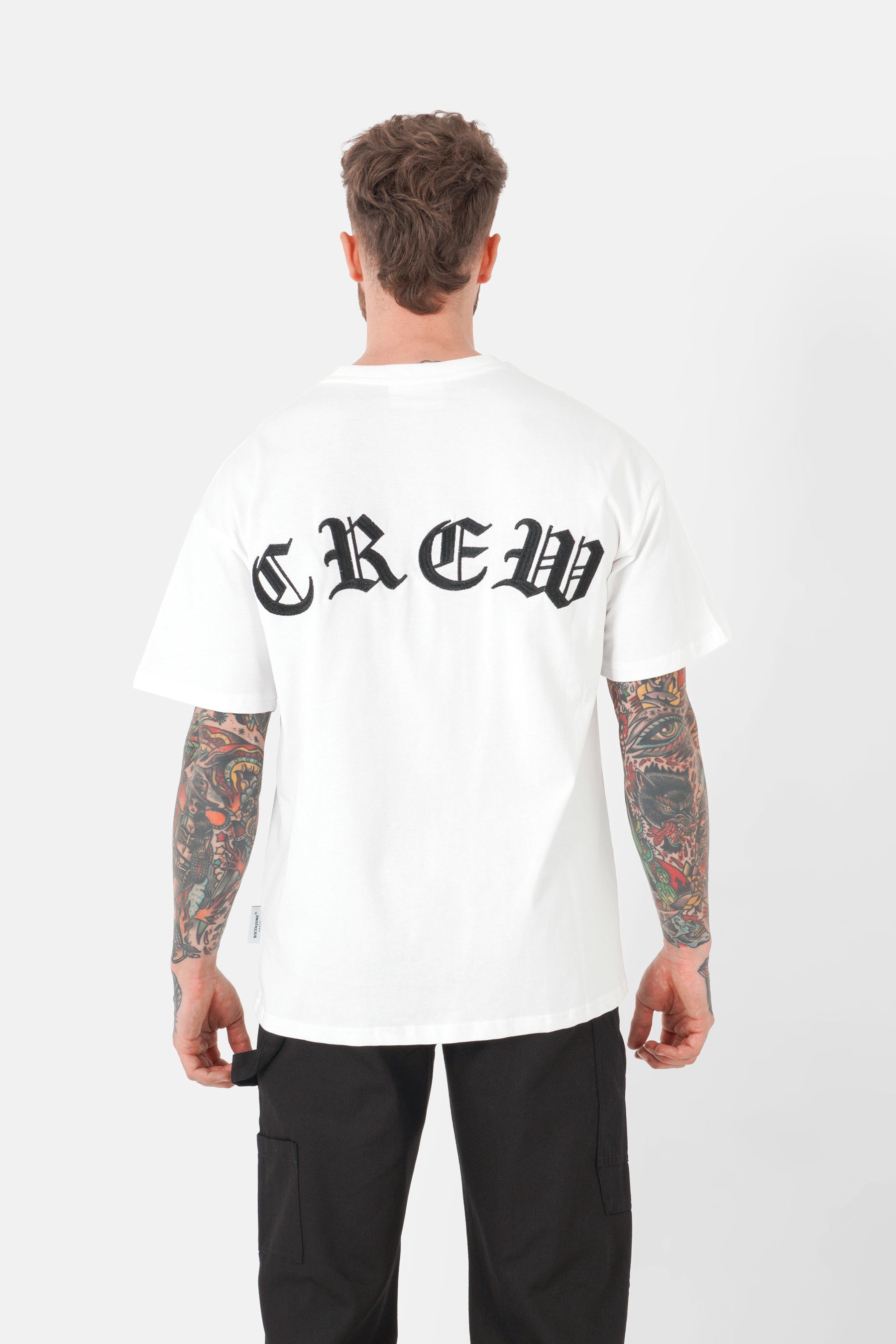 SS TSHIRT CREW BACK 25214-WHIT