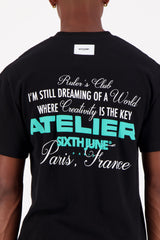 T-shirt short sleeves atelier 25411-BLAC