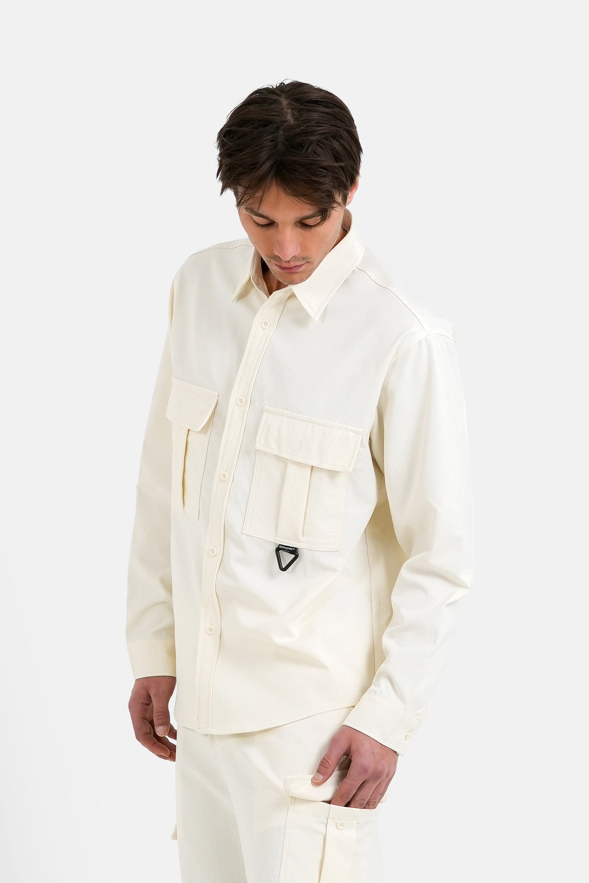 Shirt Utility Textured 25430-BEIG