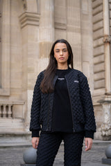 Bomber Jacket Royal Bettle Textured Fabric 25515-BLAC
