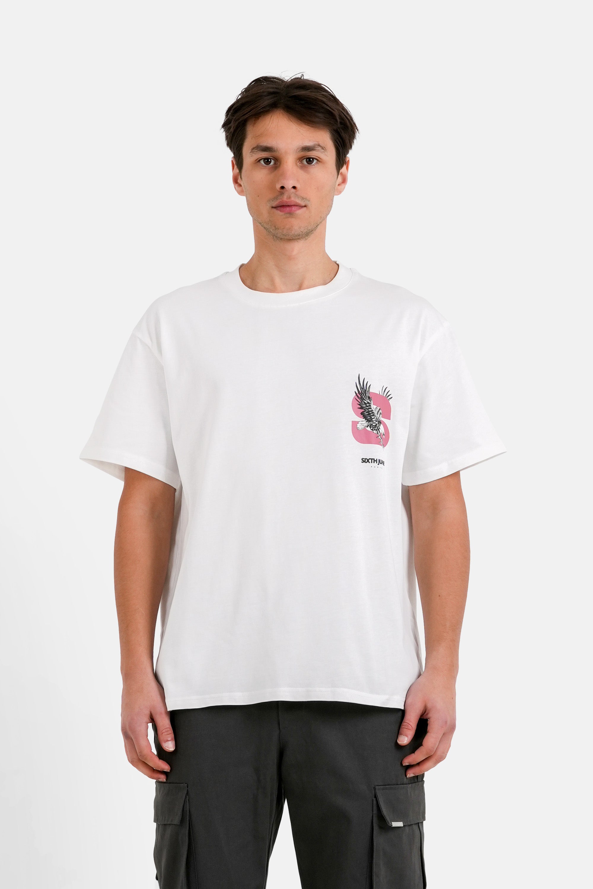 T-Shirt Eagle Backprint 25521-WHIT