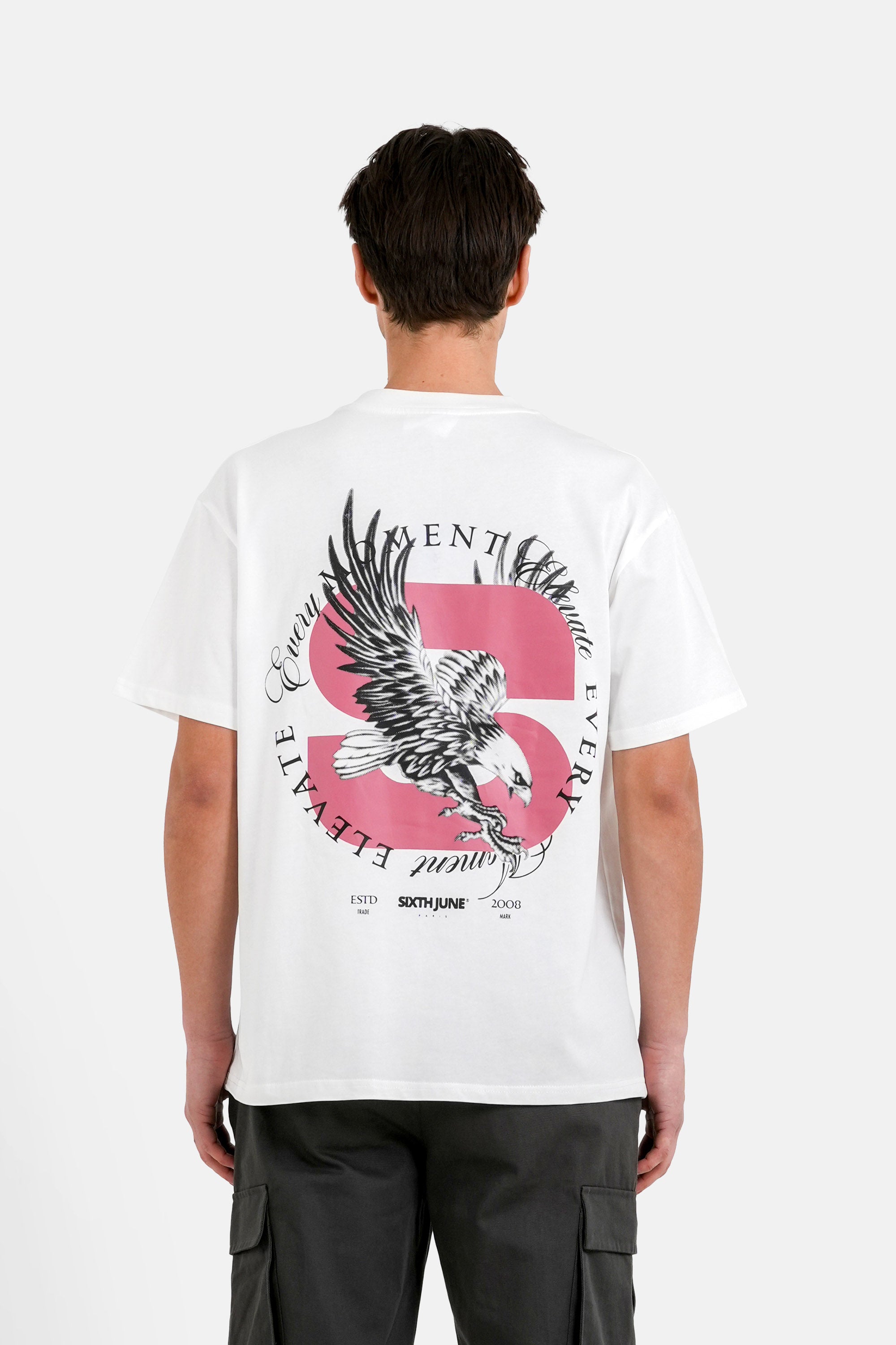 T-Shirt Eagle Backprint 25521-WHIT