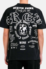 T-Shirt CREW Graphic 25594-BLAC