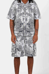 Sixth June Jungle Jacquard Tapestry Modular Cargo Shorts 25640-NAVY