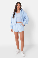LOGO ZIP UP HOODIE 34043-LBLU
