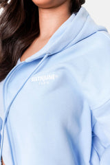 LOGO ZIP UP HOODIE 34043-LBLU