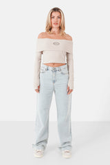 Neckline top bardot 34121-BEIG
