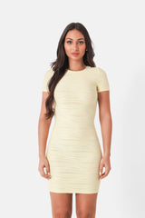 Dress mini wavy textured 34216-YELL