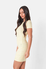Dress mini wavy textured 34216-YELL