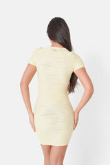 Dress mini wavy textured 34216-YELL
