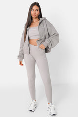 Legging Ribbed logo 34225-GREY