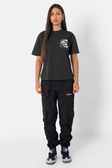 FLOWER SJ SQUARE SS TSHIRT 34228-BLAC