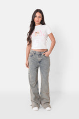 LOVE SUMMER PRINT SS TSHIRT 34230-WHIT